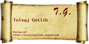 Tolvaj Gotlib névjegykártya